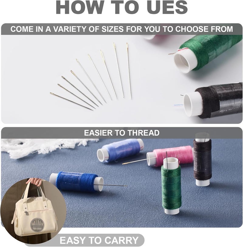 TIPTAP 60PCS Sewing Needles with Assorted Sizes, Cross Stitch Hand Needle, Sewing Accessories for Embroidery, Crewel Work, Repair Projects, DIY and More - Image 4